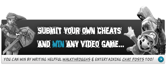 Submit your own cheats and win any video game