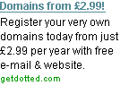 Domains from £2.99!