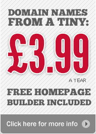 Domains from just �1.49 per year!