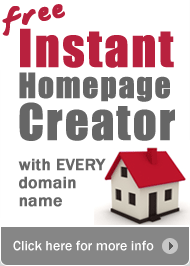 Free homepage with every domain name 