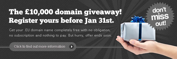 �10,00 domain name giveaway - Grab your free domain!