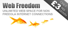 Freeola Web Freedom - Unlimited Web Space!