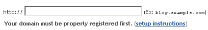 Enter your domain name