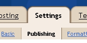 Finding Blogger's publishing settings