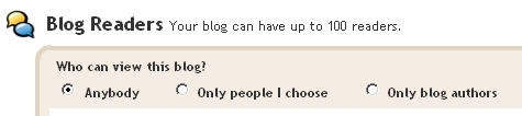 Changing who can view your blog