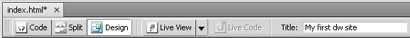 Changing a page title using Dreamweaver CS4