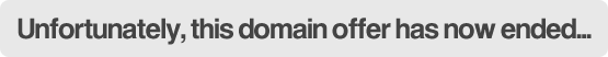 Unfortunately, this domain offer has now ended...