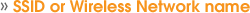 SSID or Wireless Network Name