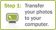 Step 1: Transfer your photos to your computer.