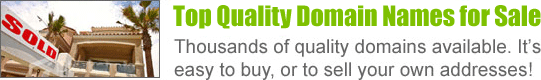 Thousands of quality domain names available. It's easy to buy, or to sell your own addresses!
