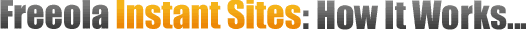 Freeola Instant Sites Web Designer: How it works