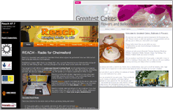 Examples of sites built using the Instant Sites Builder