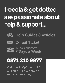 freeola &amp get dotted are passionate about help & support
