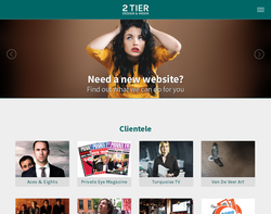 Screenshot of the 2 Tier homepage