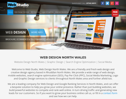 Screenshot of the Web Studio North Wales homepage