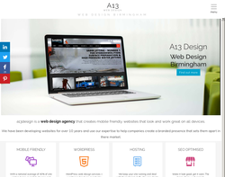 Screenshot of the a13 Design - Wesley Brooks homepage