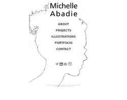 Screenshot of the MIchelle Abadie Web Design homepage