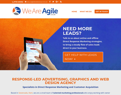 Screenshot of the Agile Creative homepage