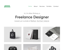 Screenshot of the Allan McAvoy | Website Design homepage