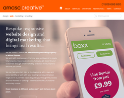 Screenshot of the Amasci Creative Limited homepage