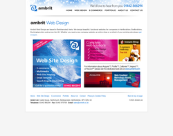 Screenshot of the Ambrit Ltd homepage