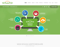 Screenshot of the Advanced Web Designs homepage
