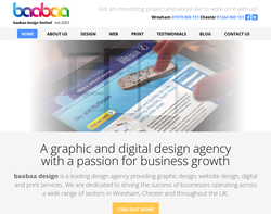 Screenshot of the Baabaa Design Ltd homepage