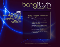 Screenshot of the Bangflash Limited homepage