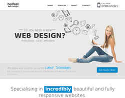 Screenshot of the Belasft Web Design homepage