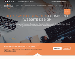 Screenshot of the Best Cheap Web Design homepage