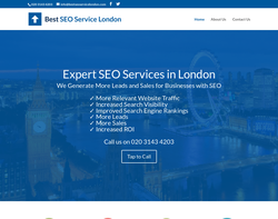 Screenshot of the Best SEO Service London homepage