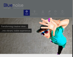 Screenshot of the Blue Noise Design homepage