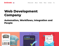 Screenshot of the Brickweb homepage