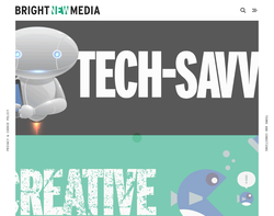 Screenshot of the Bright New Media homepage