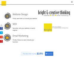 Screenshot of the Bright Yellow Design homepage