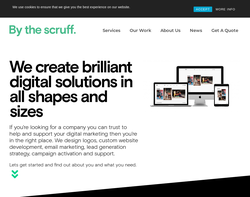 Screenshot of the By the Scruff homepage