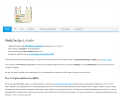 Screenshot of the Cathedral Web Design homepage