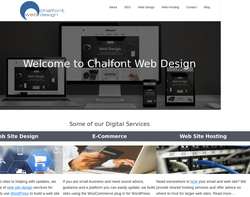 Screenshot of the Chalfont Web Design homepage