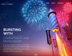 Screenshot of the Cloud Nine Design homepage