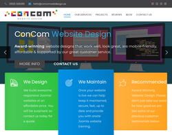 Screenshot of the ConCom homepage