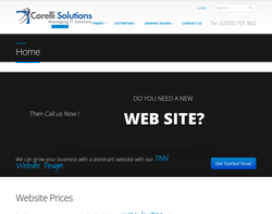 Screenshot of the Corelli Solutions Limited homepage