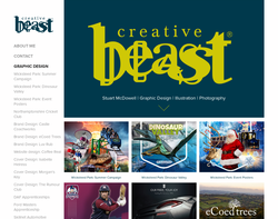 Screenshot of the Creative Beast homepage