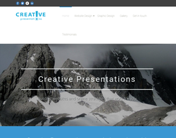 Screenshot of the CREATIVE PRESENTATIONS LIMITED homepage