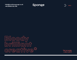Screenshot of the CREATIVE SPONGE homepage