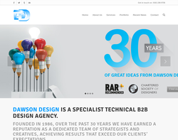 Screenshot of the Dawson Design homepage