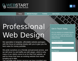 Screenshot of the DB Webstart homepage