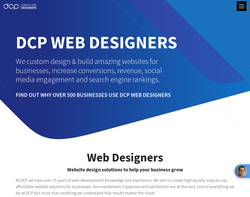 Screenshot of the DCP Web Designers homepage