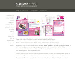 Screenshot of the Deciacco Design homepage