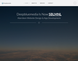 Screenshot of the Deepbluemedia - Web design aberdeen homepage
