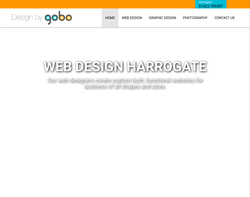 Screenshot of the Design by GOBO homepage